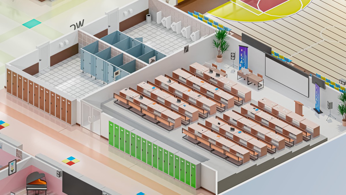 School - Low Poly 3D Models Pack