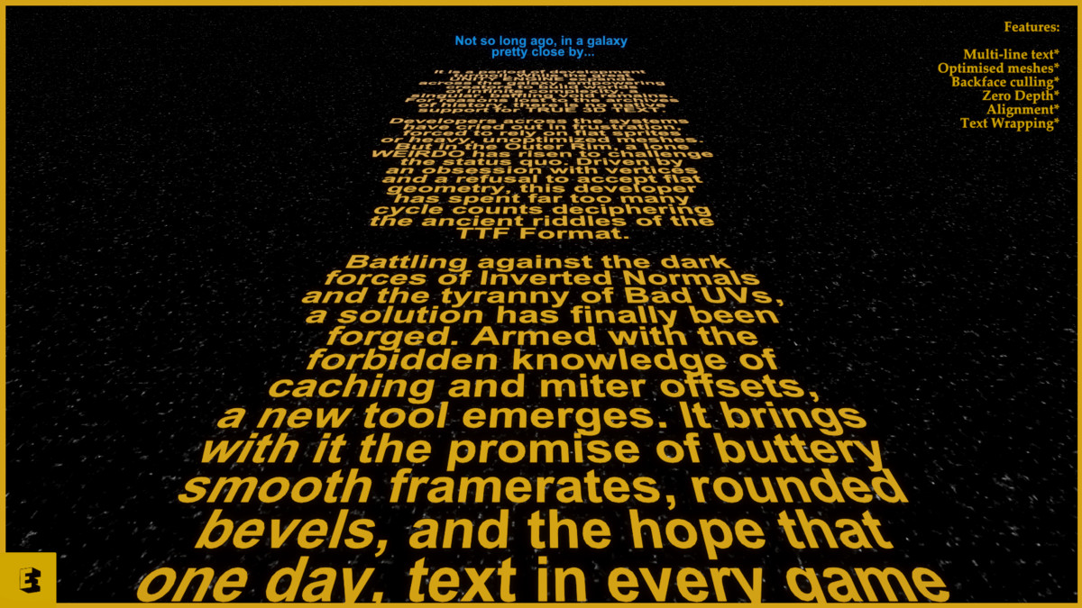 EDGE - Native 3D Text