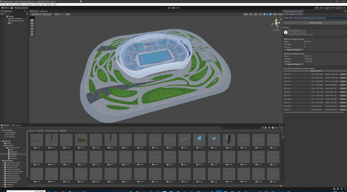 Olympic Aquatic Center Swimming Pool Modular Environment 3D