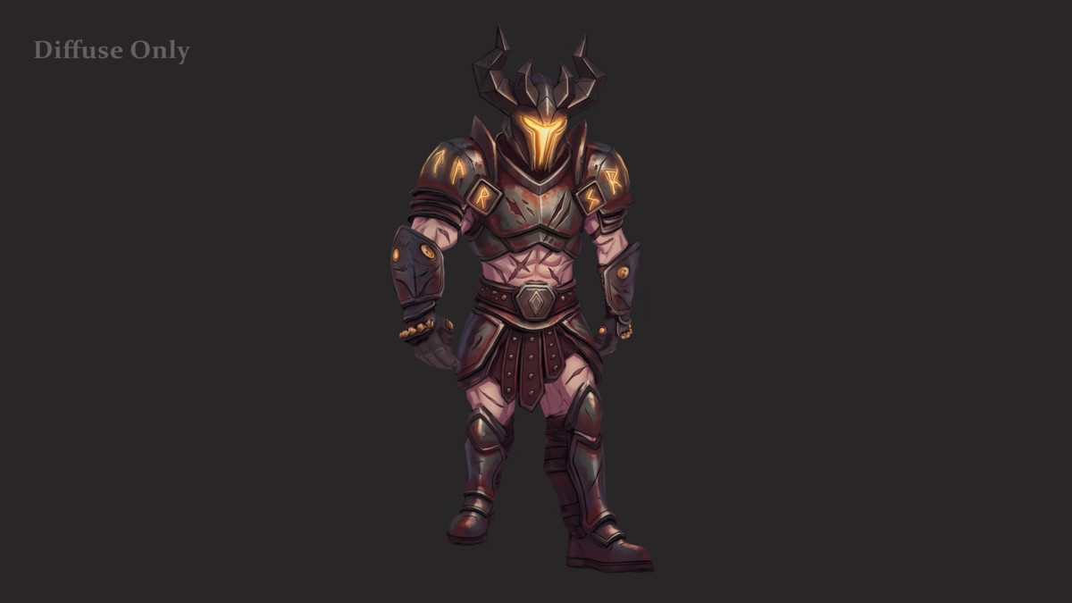Stylized Infernal Warrior - Humanoid Low Poly