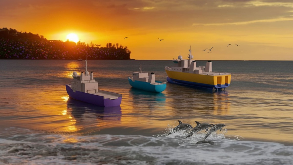 Ships Pack 3 In 1 - Low Poly Marine Supply - Ship Collection