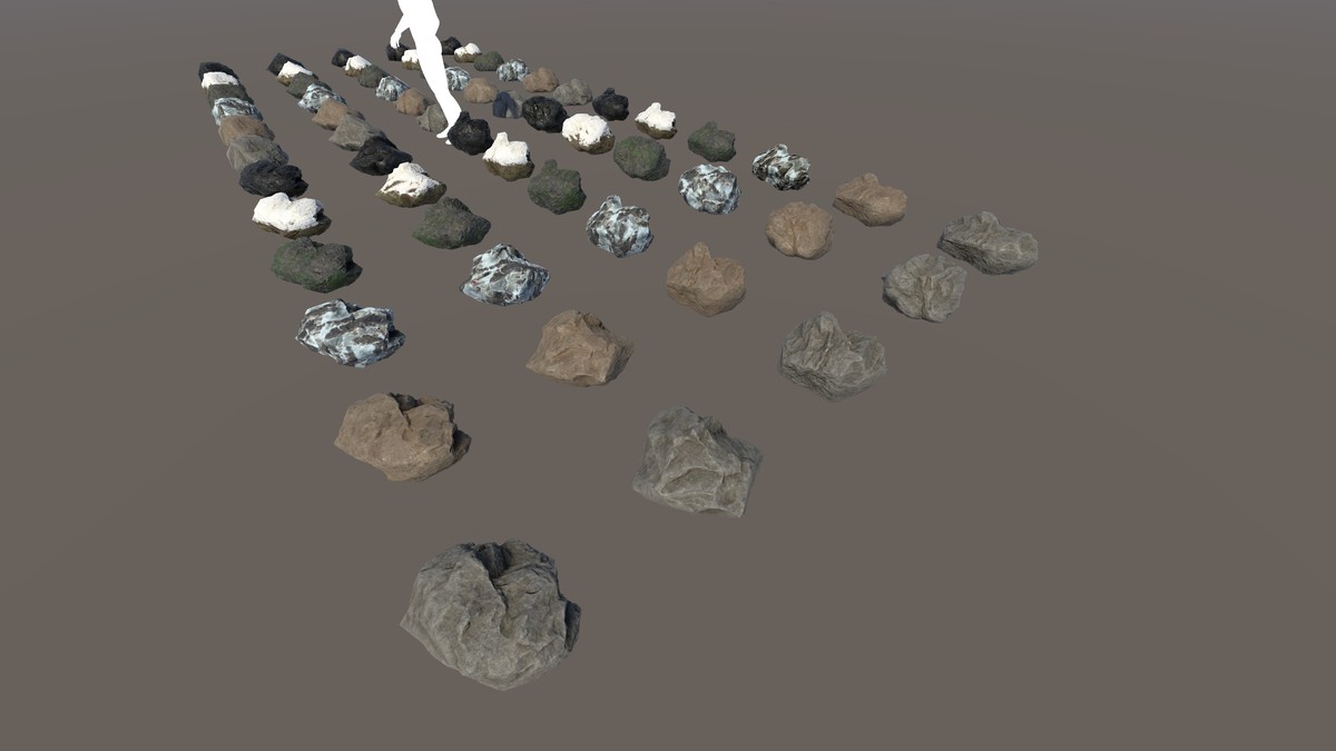 Realistic Rock Pack - Large Rocks Set A