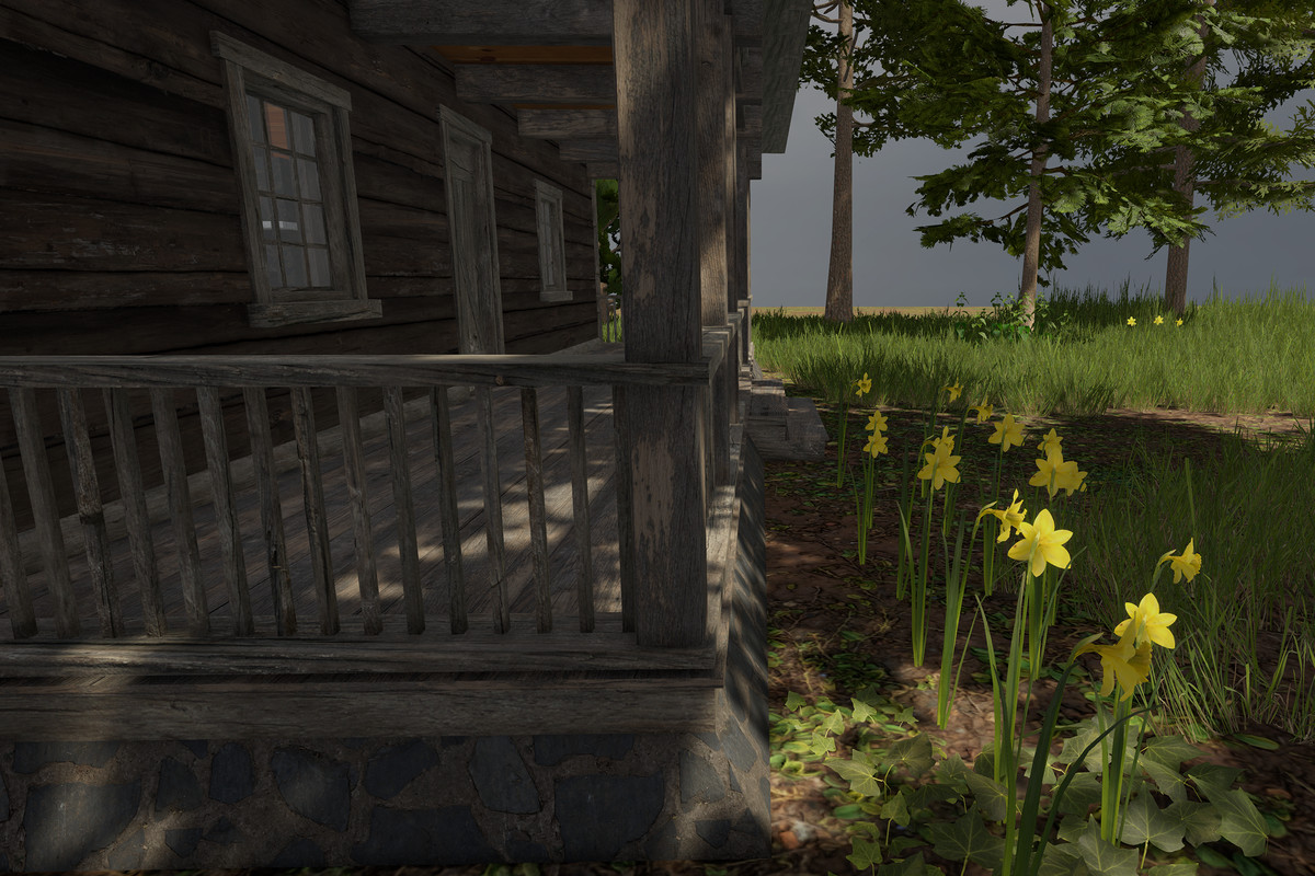 Wooden Log Hunting Cabin