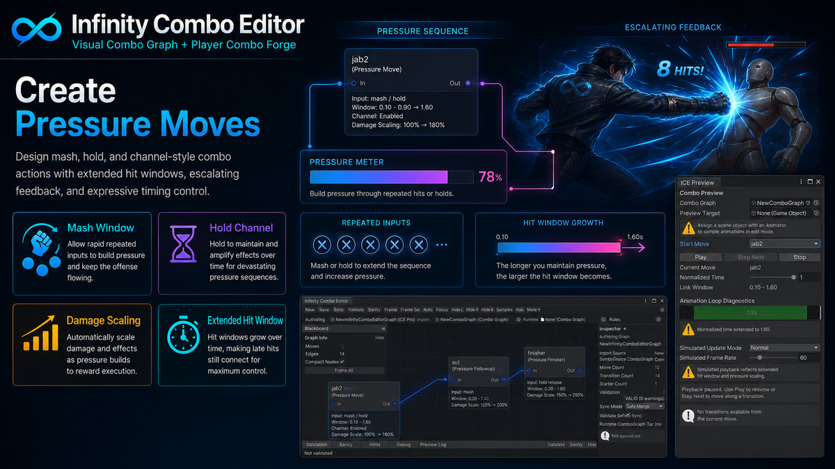 Infinity Combo Editor: Visual Combo Graph + Player Combo Forge