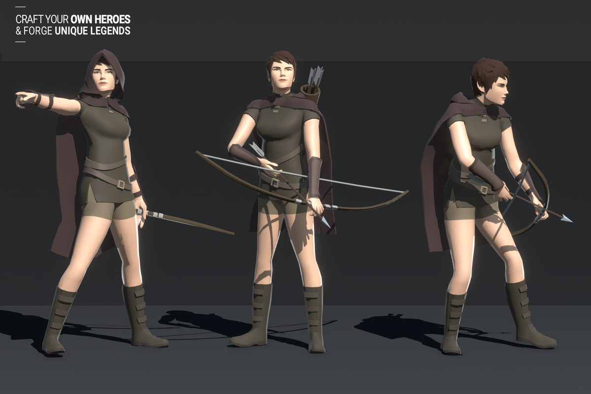 Polyquest Heroes: Warrior I Huntress