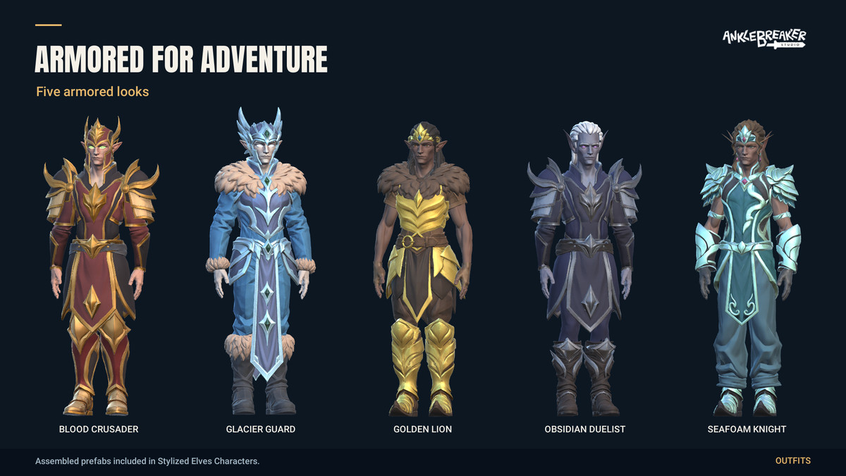 Stylized Elves Characters - Facial & Body Rig