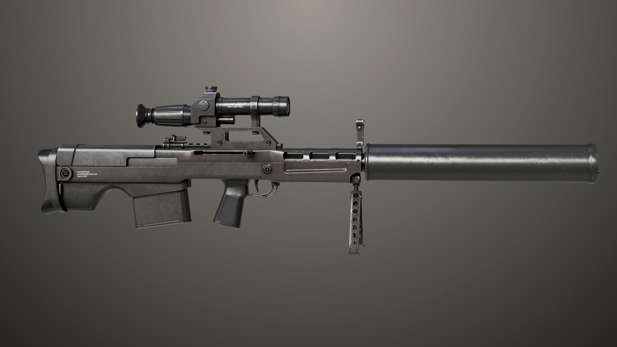 Sniper 05 Black and Sandal Single Mat URP HDRP Textures