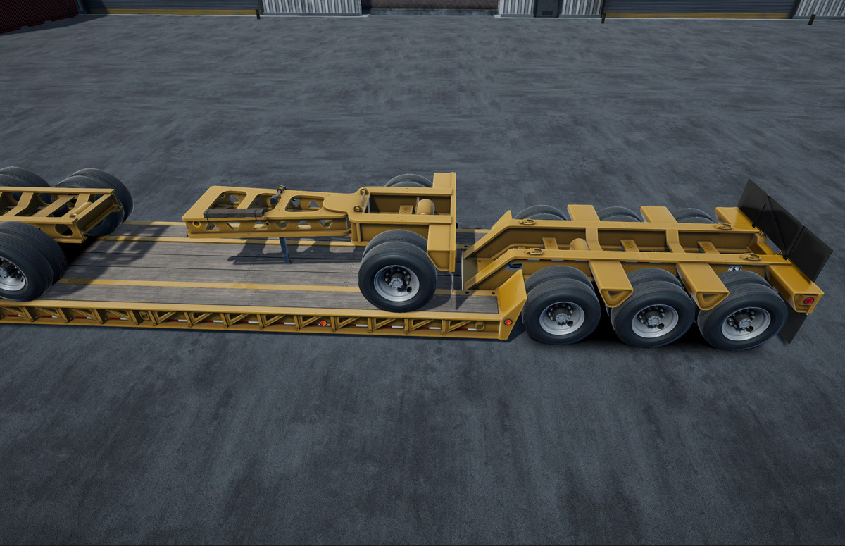Lowboy semi truck