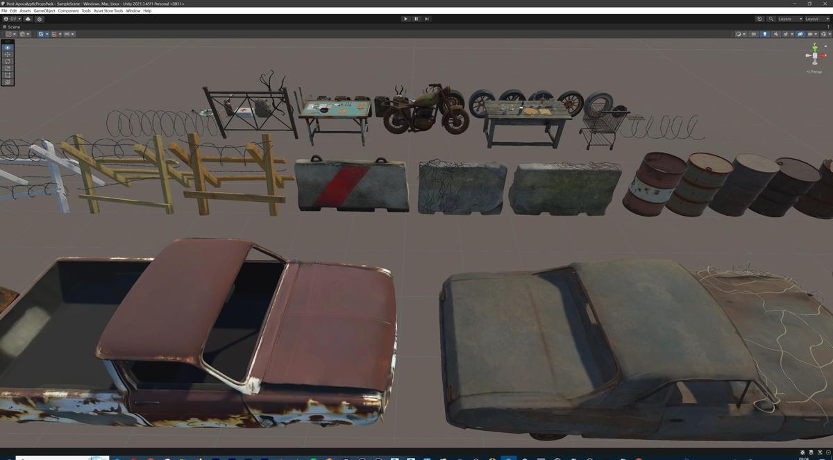 Post-Apocalyptic Survival Urban City Props and Road Signs Pack - 135 3d Models