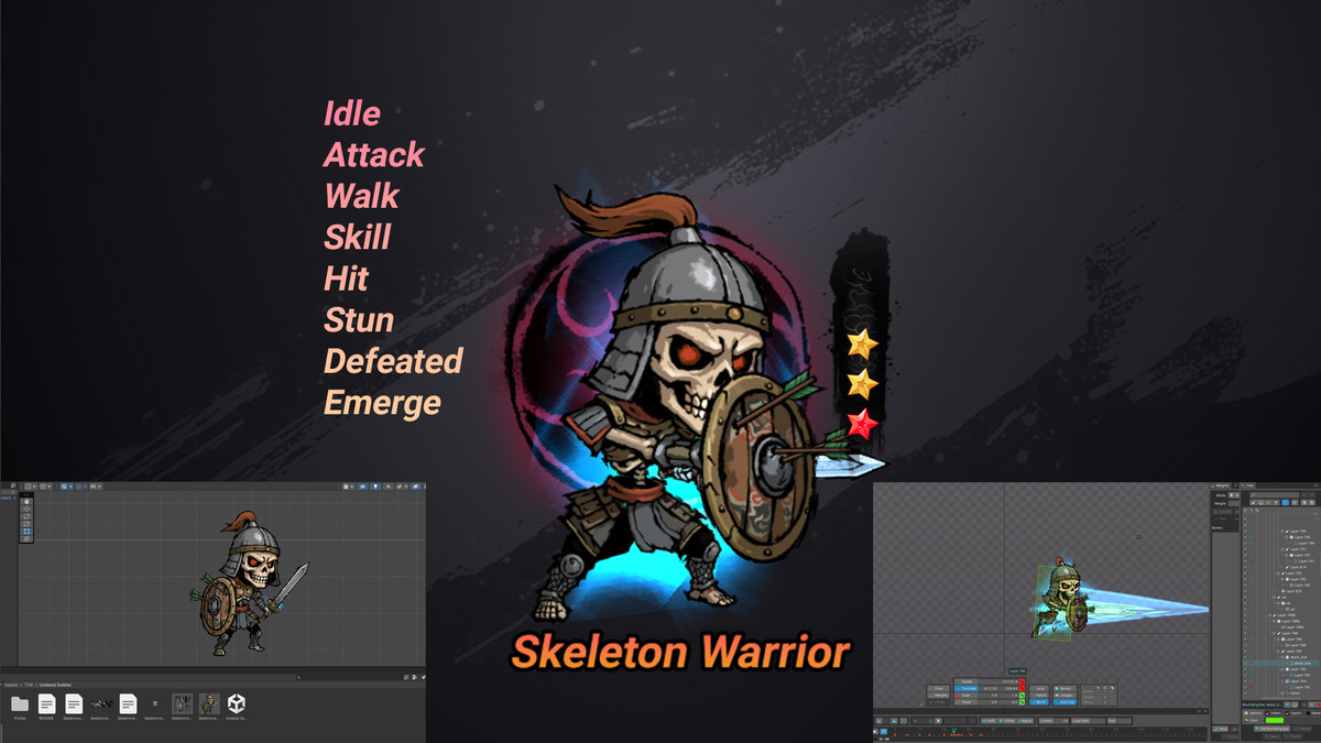 Undead Soldier_Spine 2D Animation Character