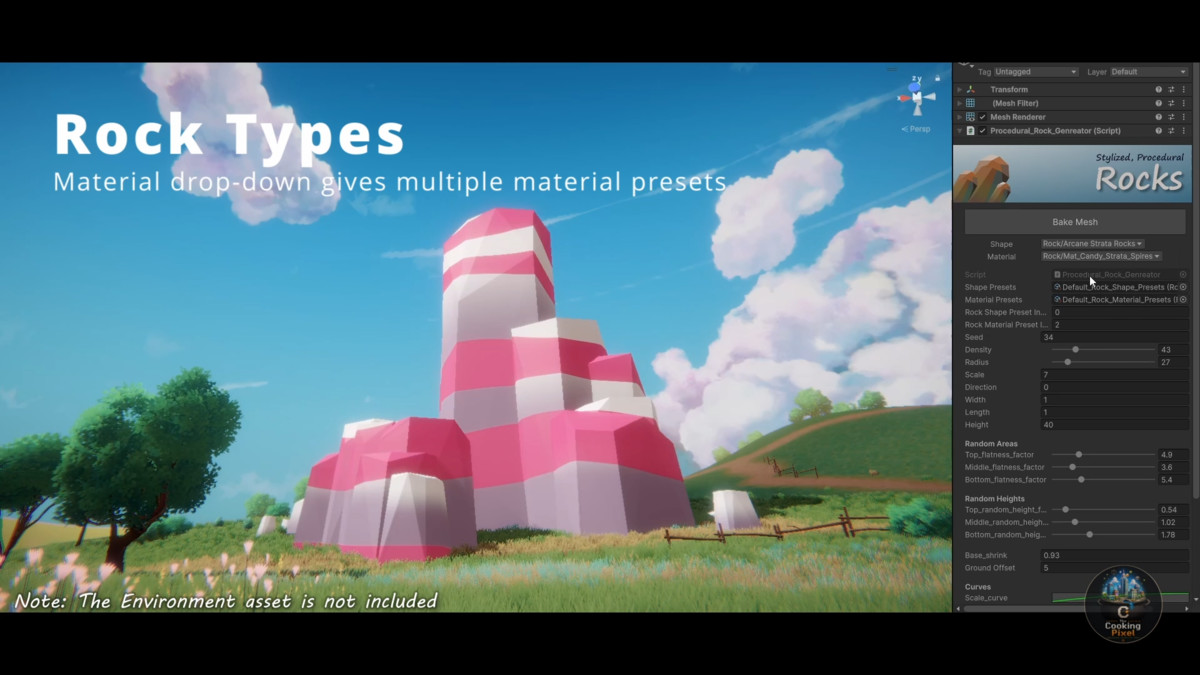 Procedural Stylized Rock Generator