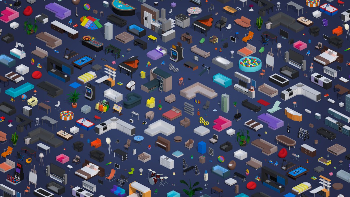 Interior 7 - Low Poly 3D Models Pack