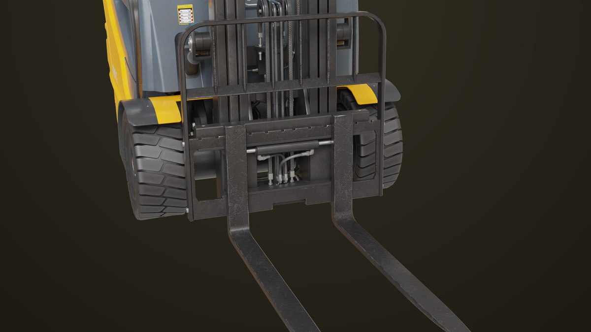 Forklift Truck 01 Yellow URP HDRP Textures