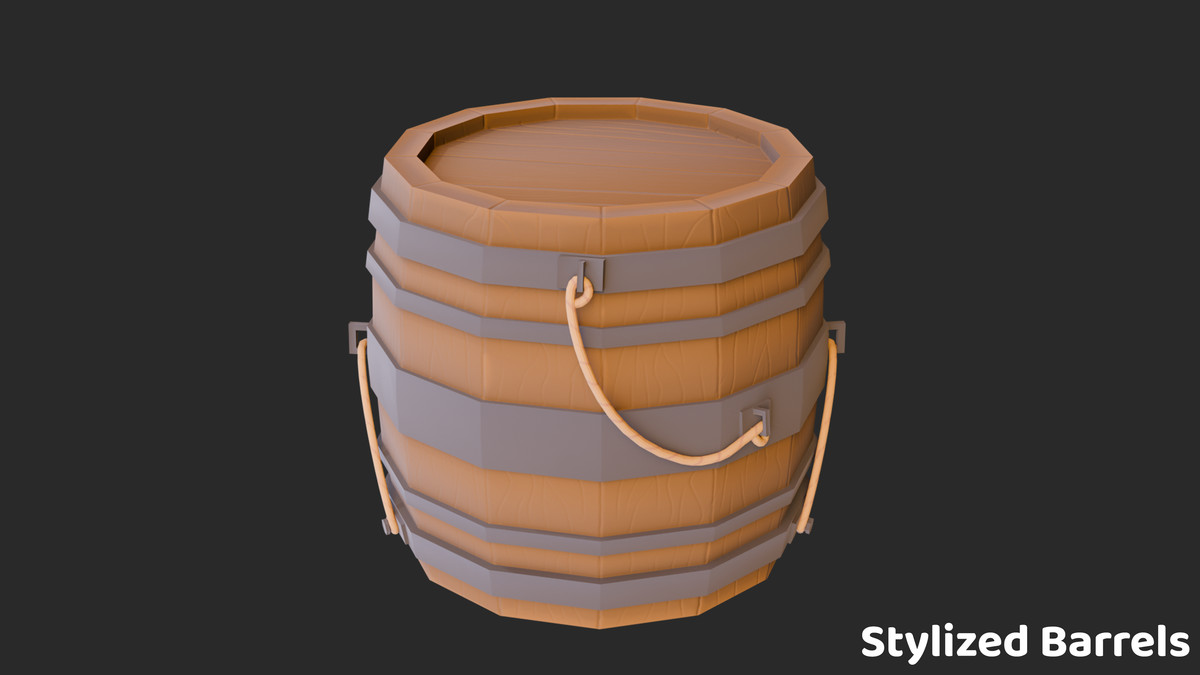 Stylized Barrels - Stylized Asset Pack by Ake