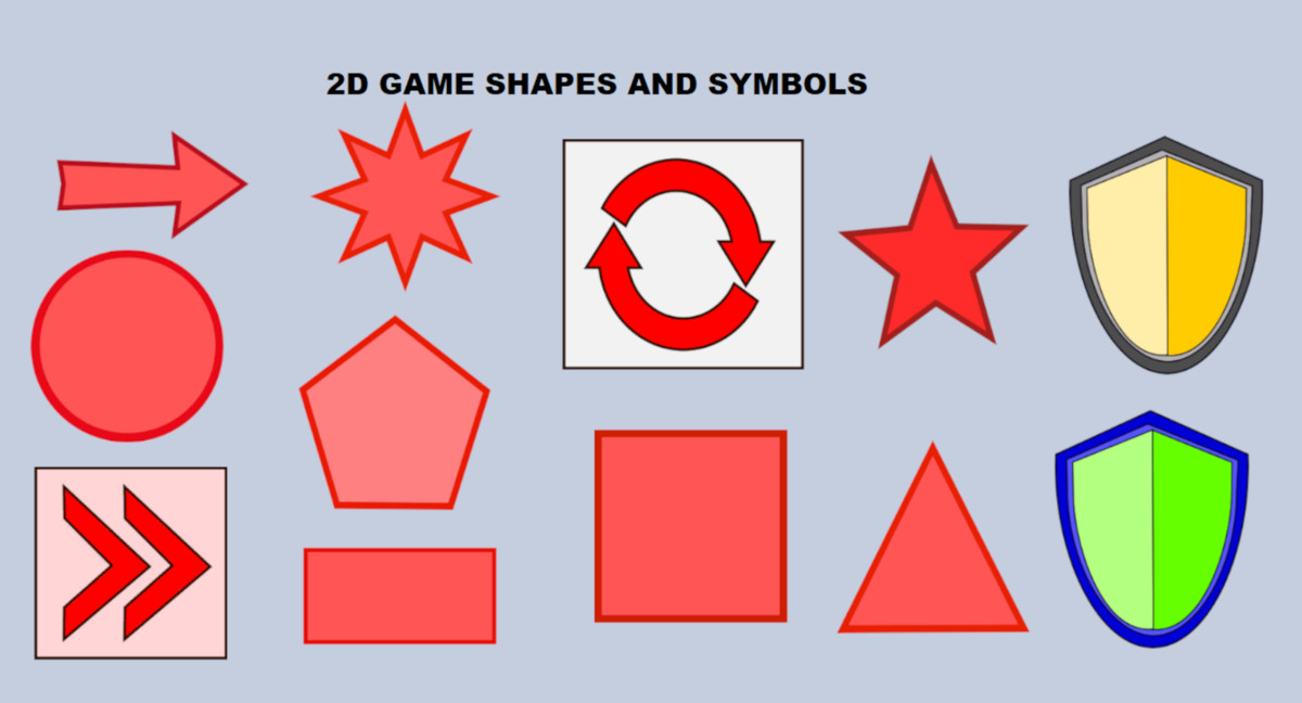 2D GAME SHAPES AND SYMBOLS