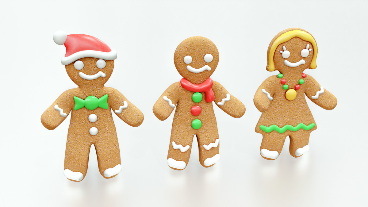 Gingerbread men rigged characters pack