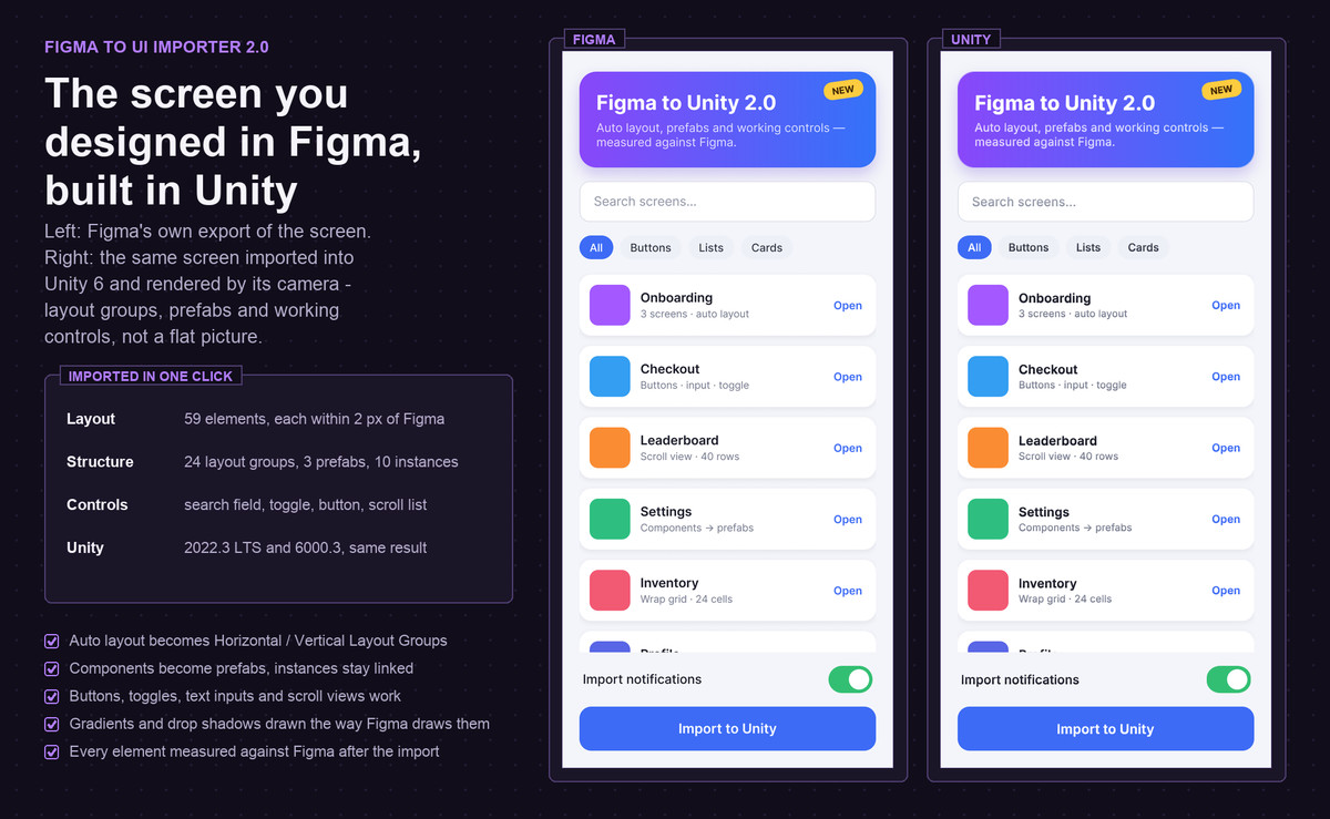 Figma to UI Importer for Unity