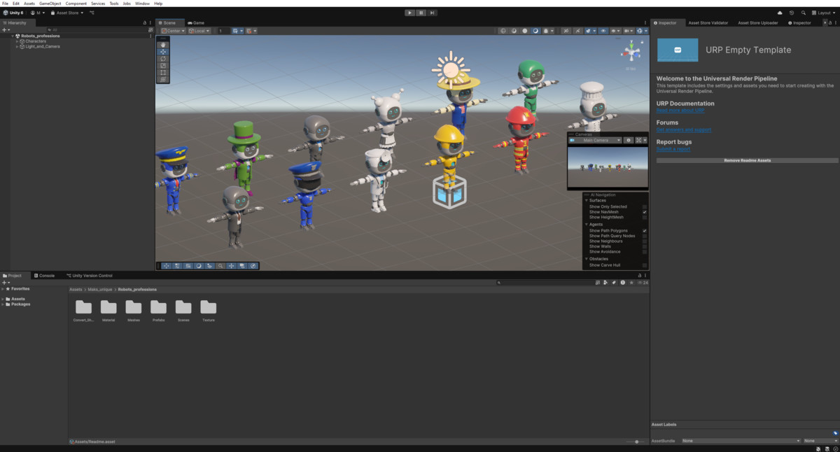Сartoon robots 1 01 in professions costumes