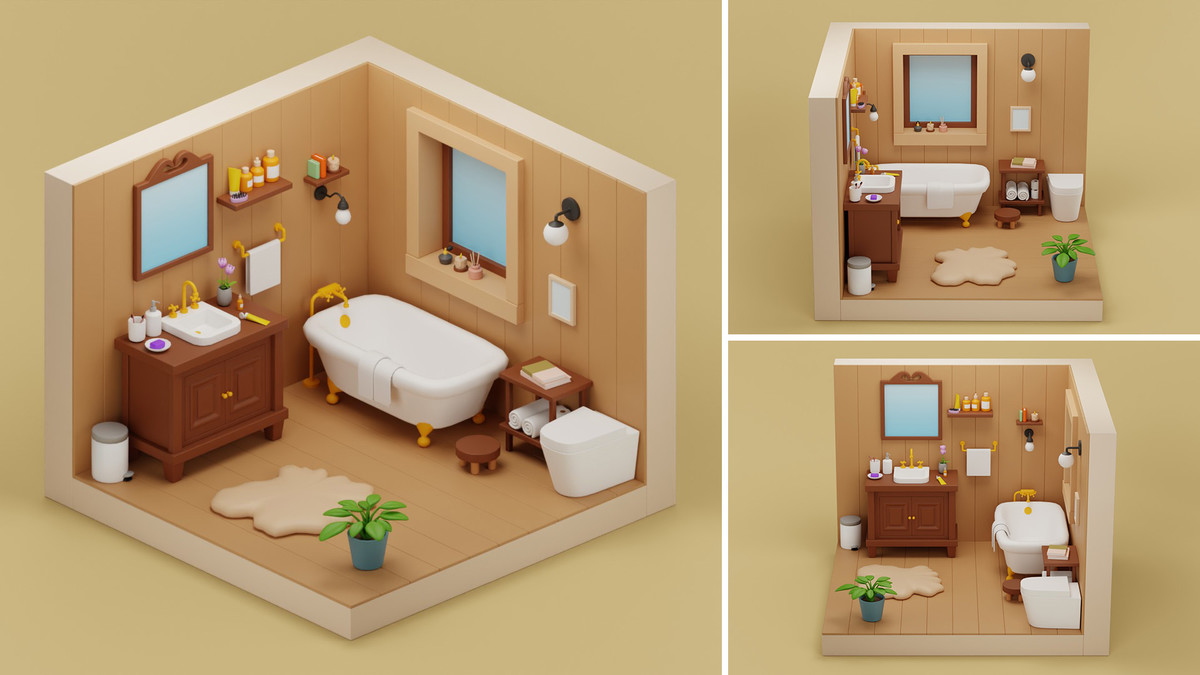 Cozy Room Props Bundle - Interior Props & Modular Parts 2