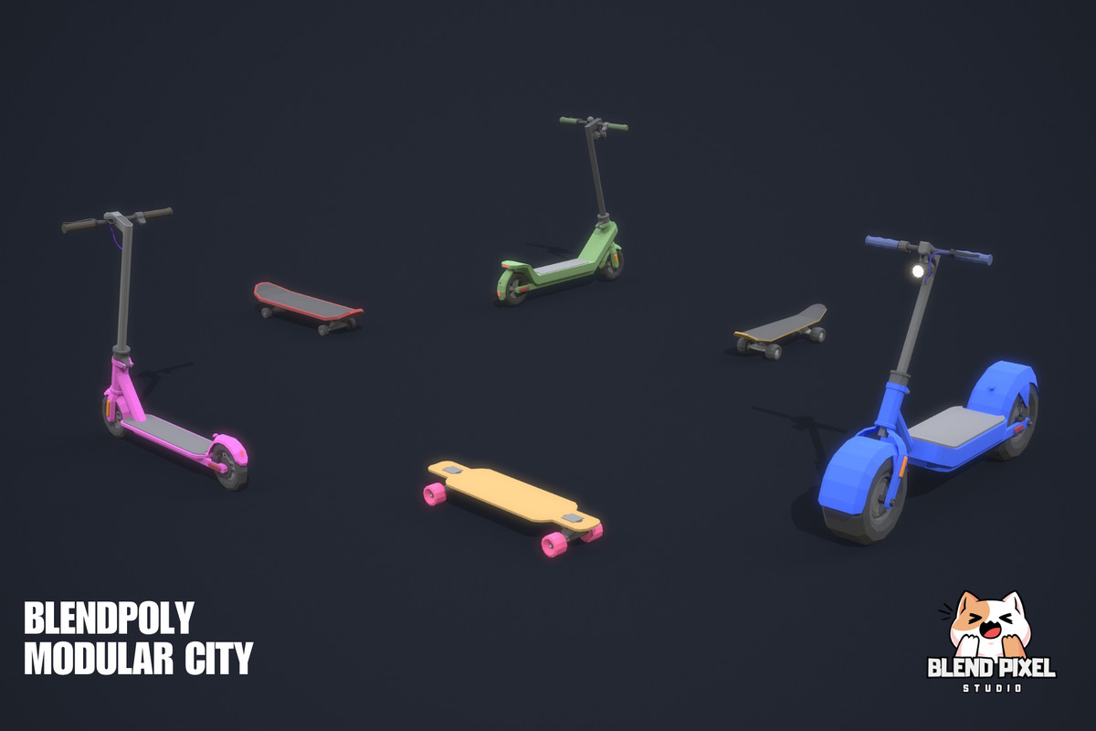 BlendPoly Modular City - Low Poly Assets