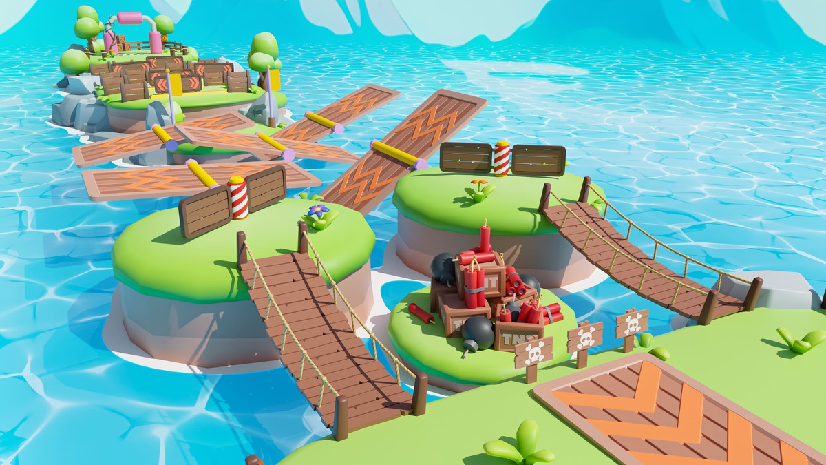 Platformer Deathrun - Low Poly 3D Models Pack