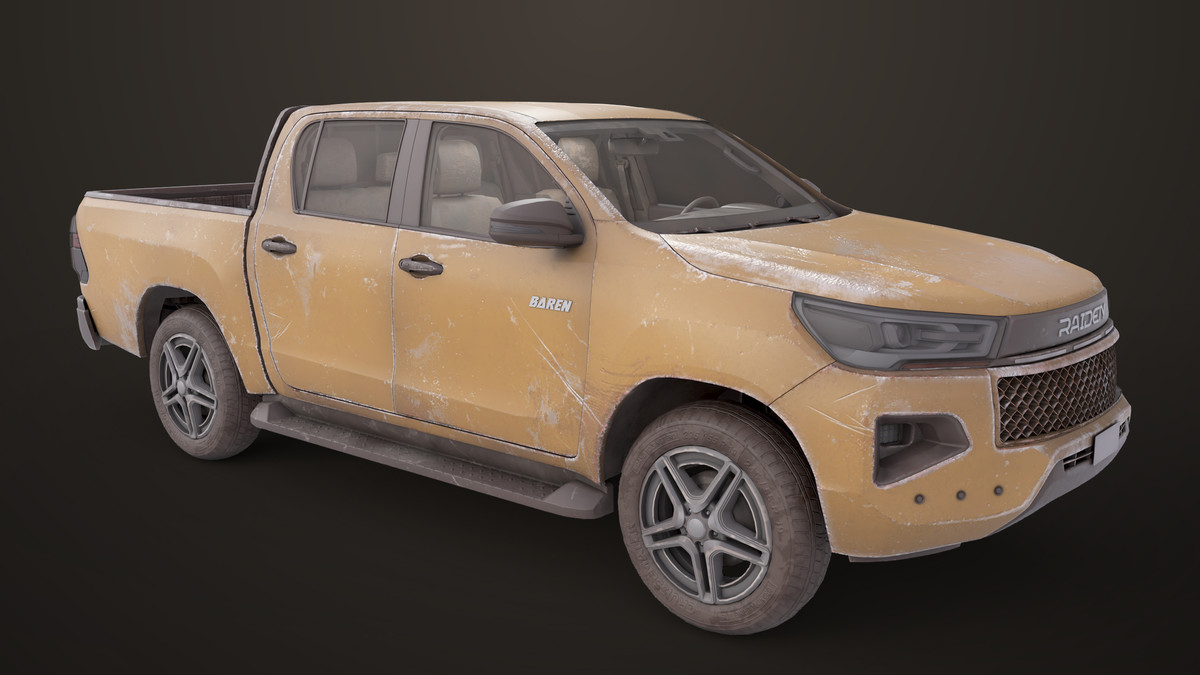 Pickup Truck 04 Brown Dusty URP HDRP Textures
