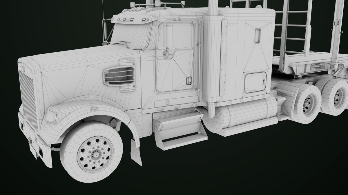 Truck 07 Log Trailer with All Loads Collection