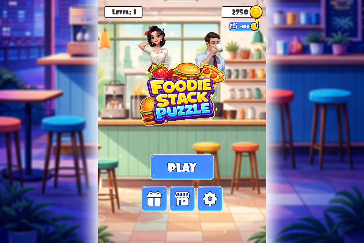 Foodie Stack Puzzle - Complete Mobile Game Template