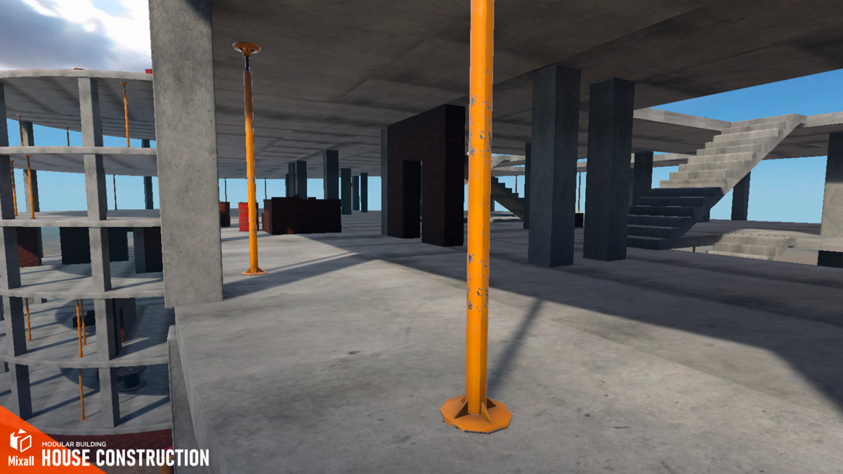 Construction sites, equipment and builders