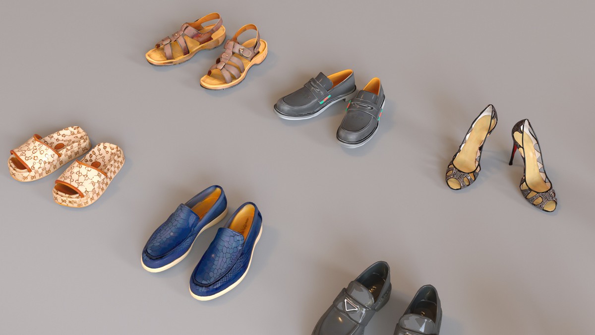 Ultimate Shoe Pack (72 Footwear Low-poly 3D models)