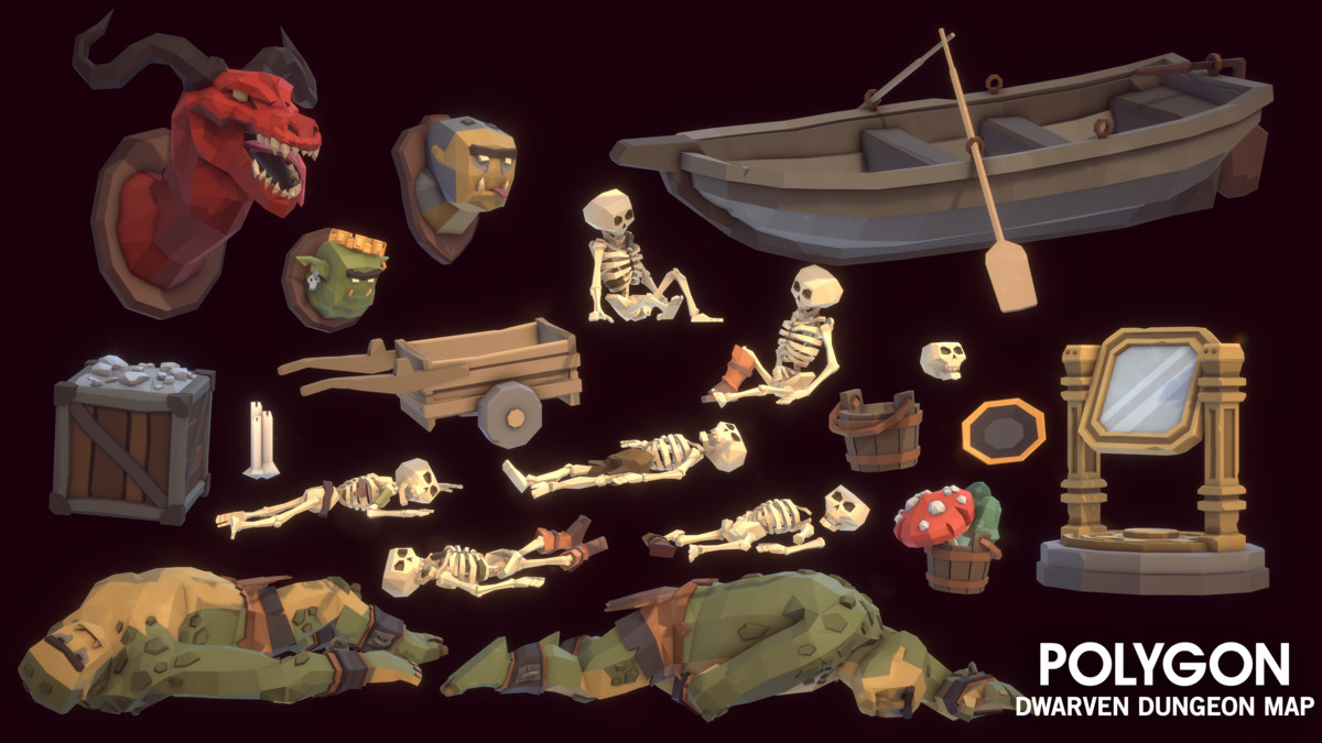 POLYGON - Dwarven Dungeon Map by Synty