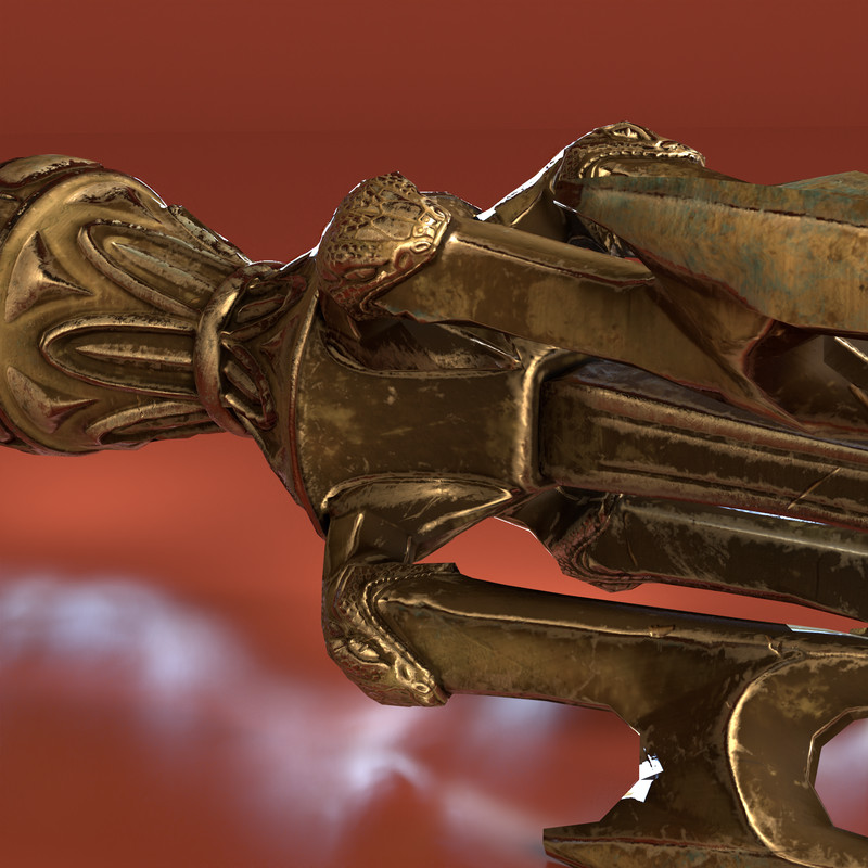 Ancient 9-Pronged Vajra (Gu-go-jeo) with 8-Makara Design