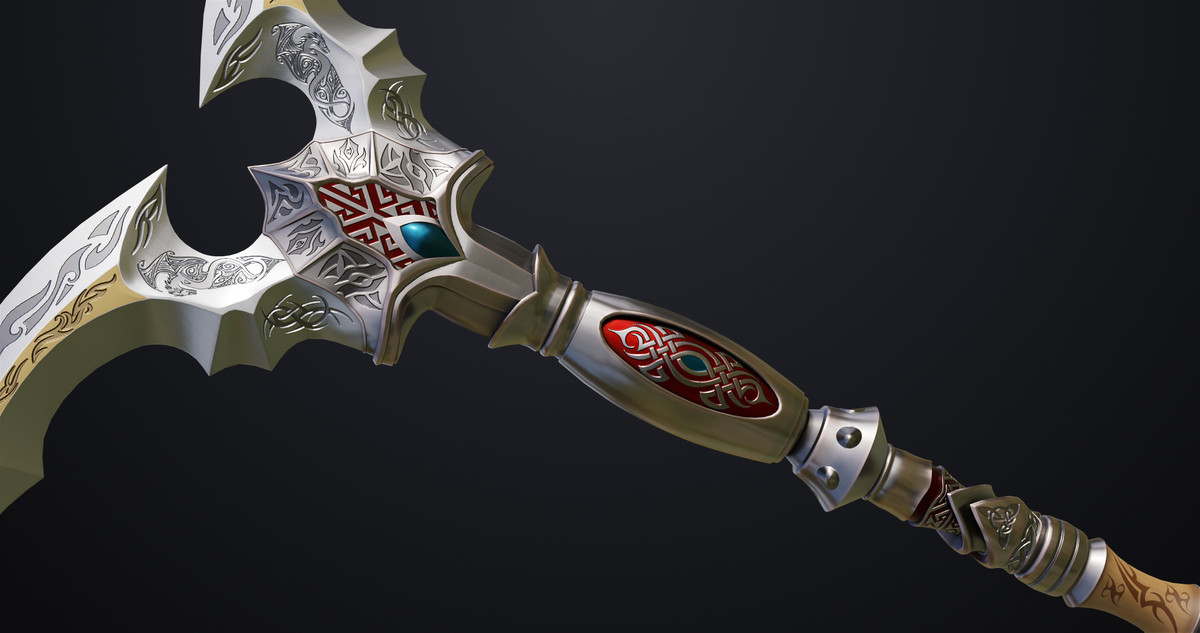 Battle Axe 05 URP HDRP Textures