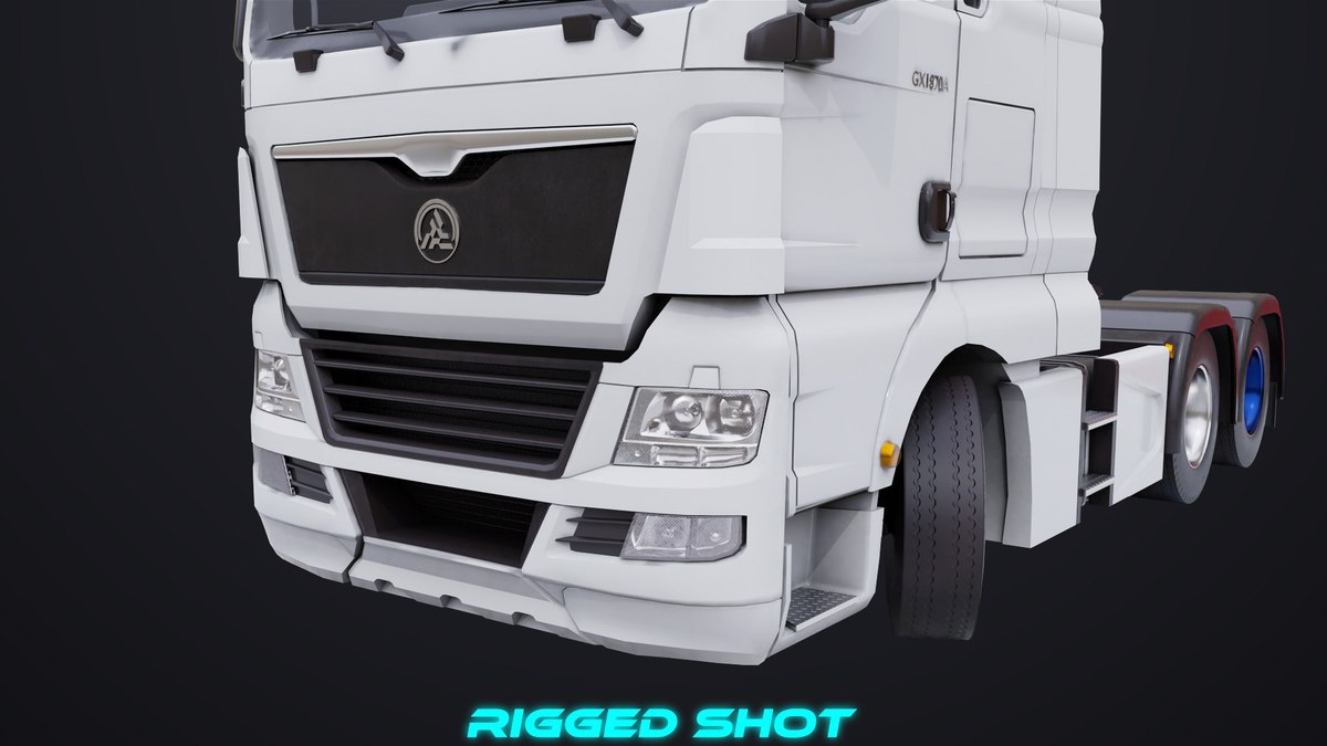 Heavy Truck 04 Chassis White URP HDRP Textures