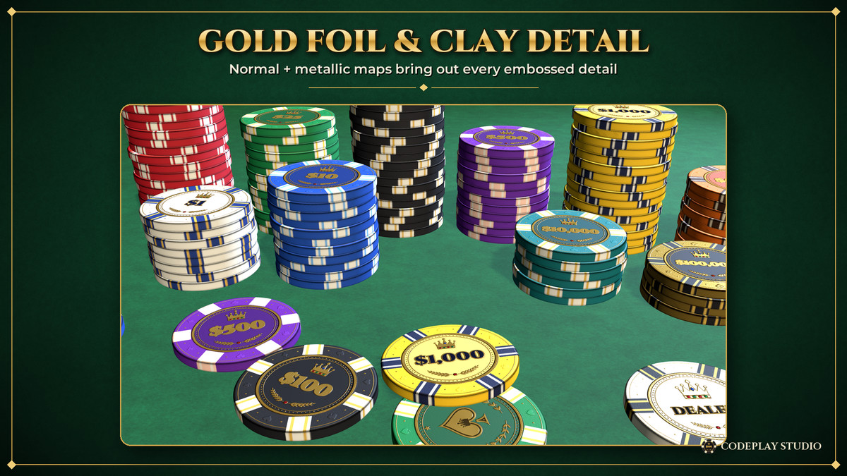 Poker Chips Kit – 2D, UI & 3D Casino Chips and Tokens