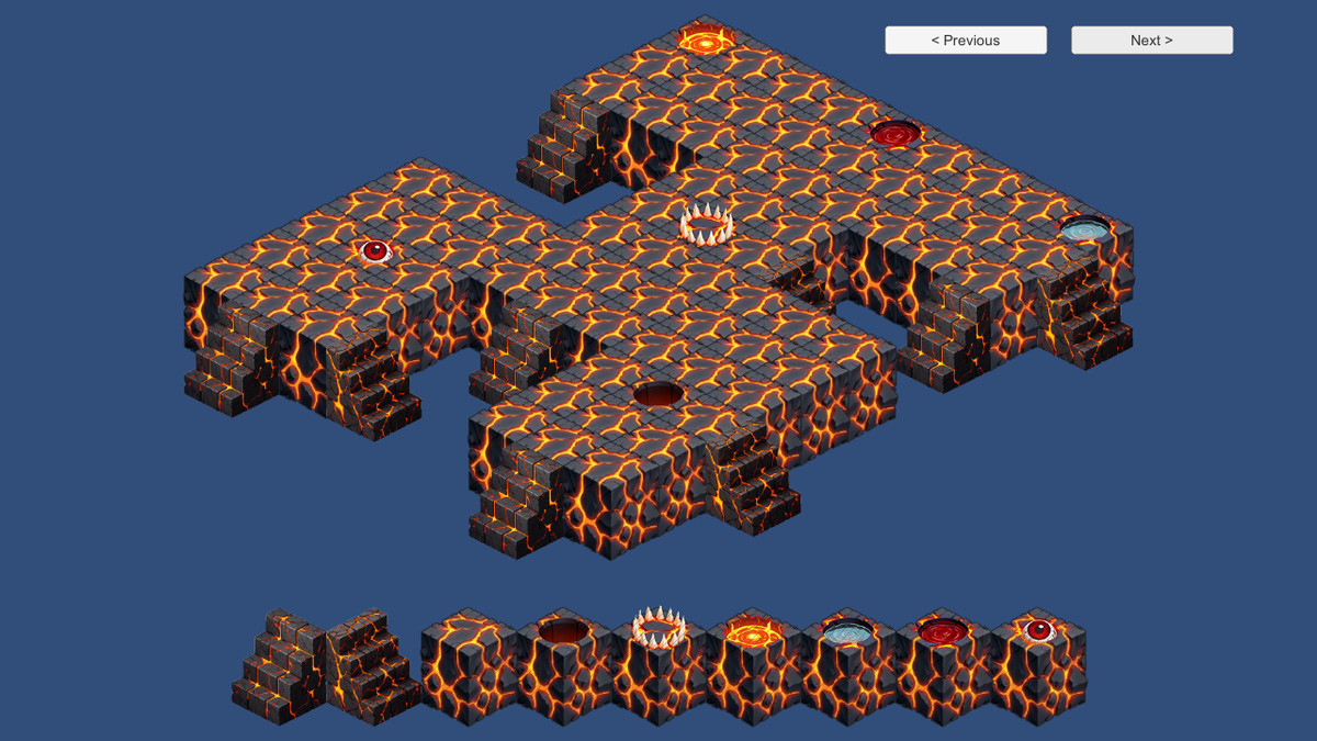 2D Isometric Modular Tileset – Grass & Lava