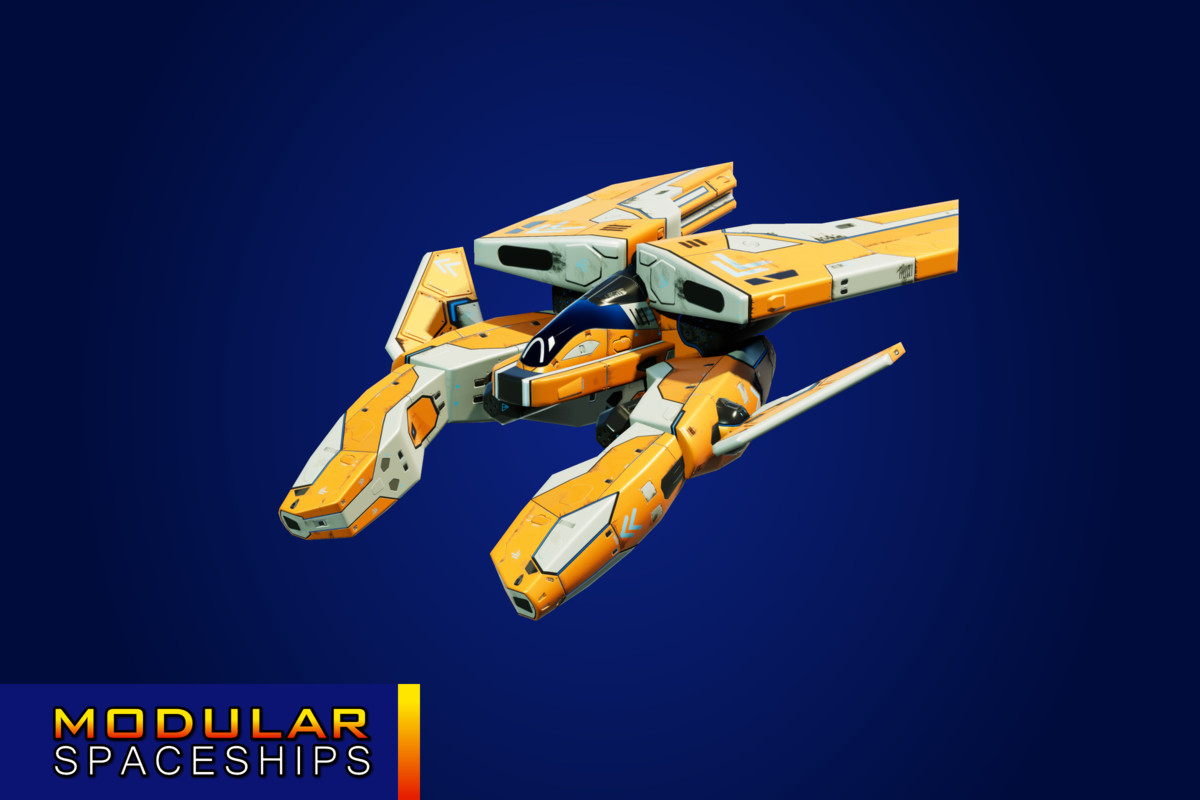 Sci-Fi Modular Spaceship Meteor Mantis