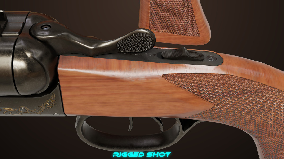 Small Medium Shotgun Black Single Mat URP HDRP Textures