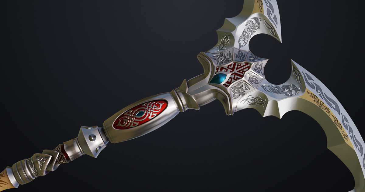 Battle Axe 05 URP HDRP Textures