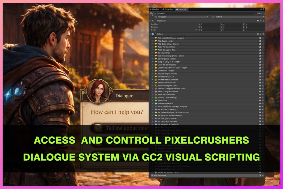 Integration of Pixel Crushers Dialogue System into Game Creator 2