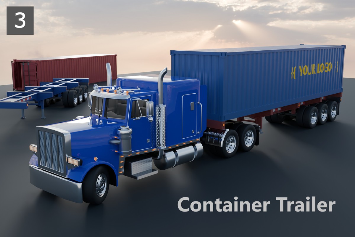 Realistic American Semi Truck Collection – 7 in 1 Pack