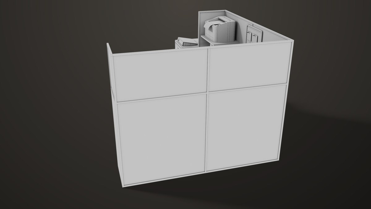 Office Desk Props Single Mat URP HDRP Textures