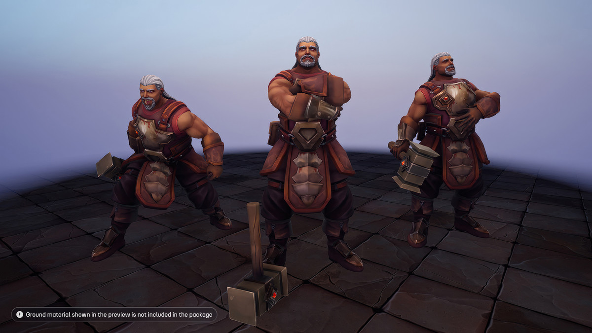 Stylized Blacksmith’s Forge: NPCs & Props Pack