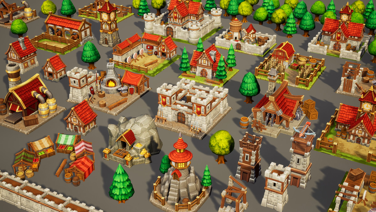 Toon RTS Environment Humans
