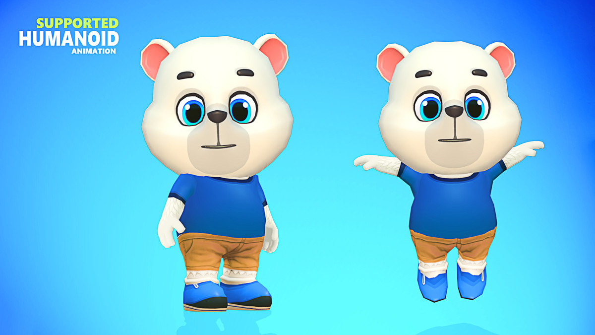 Polar Bear Lowpoly Animated