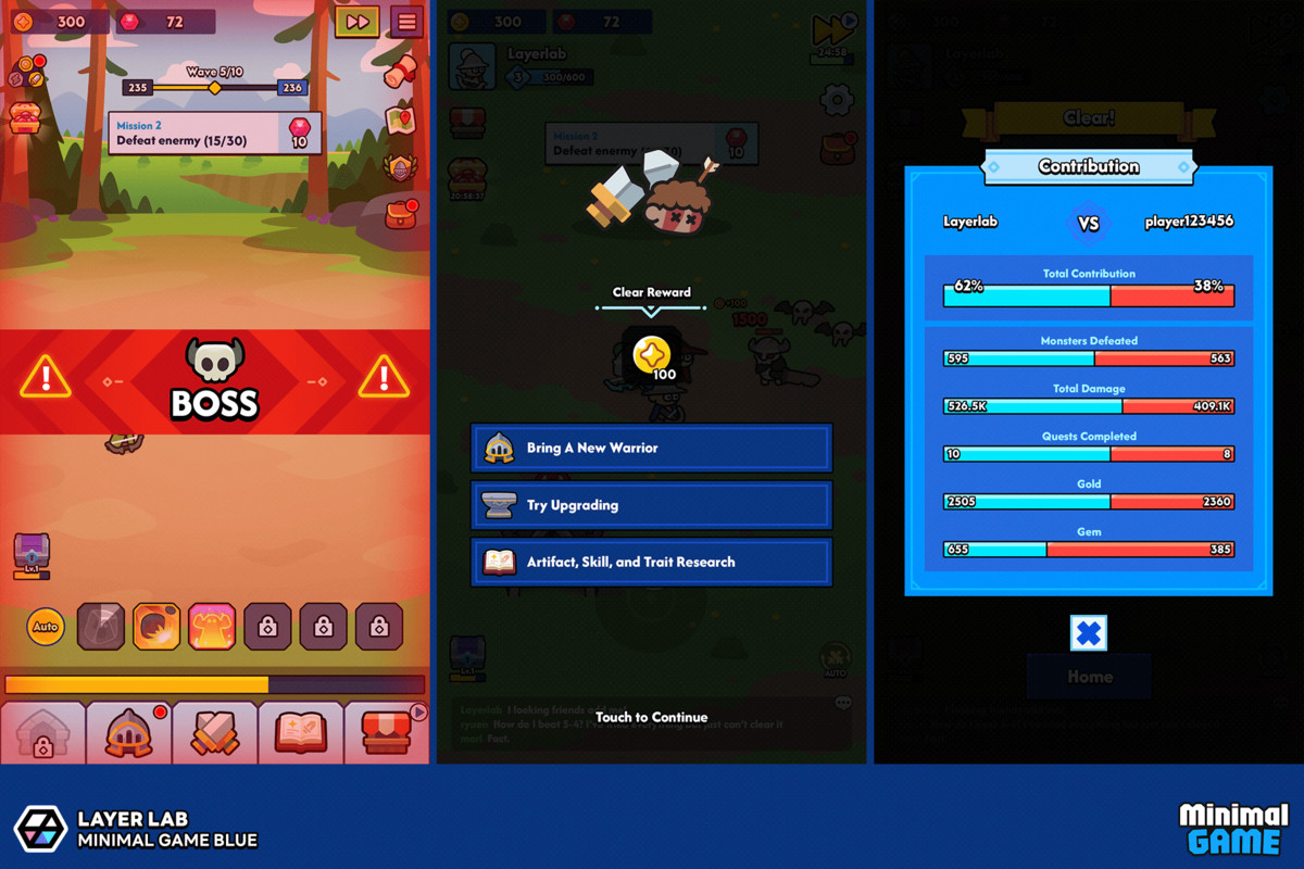 GUI Pro - Minimal Game Blue(+PSD)
