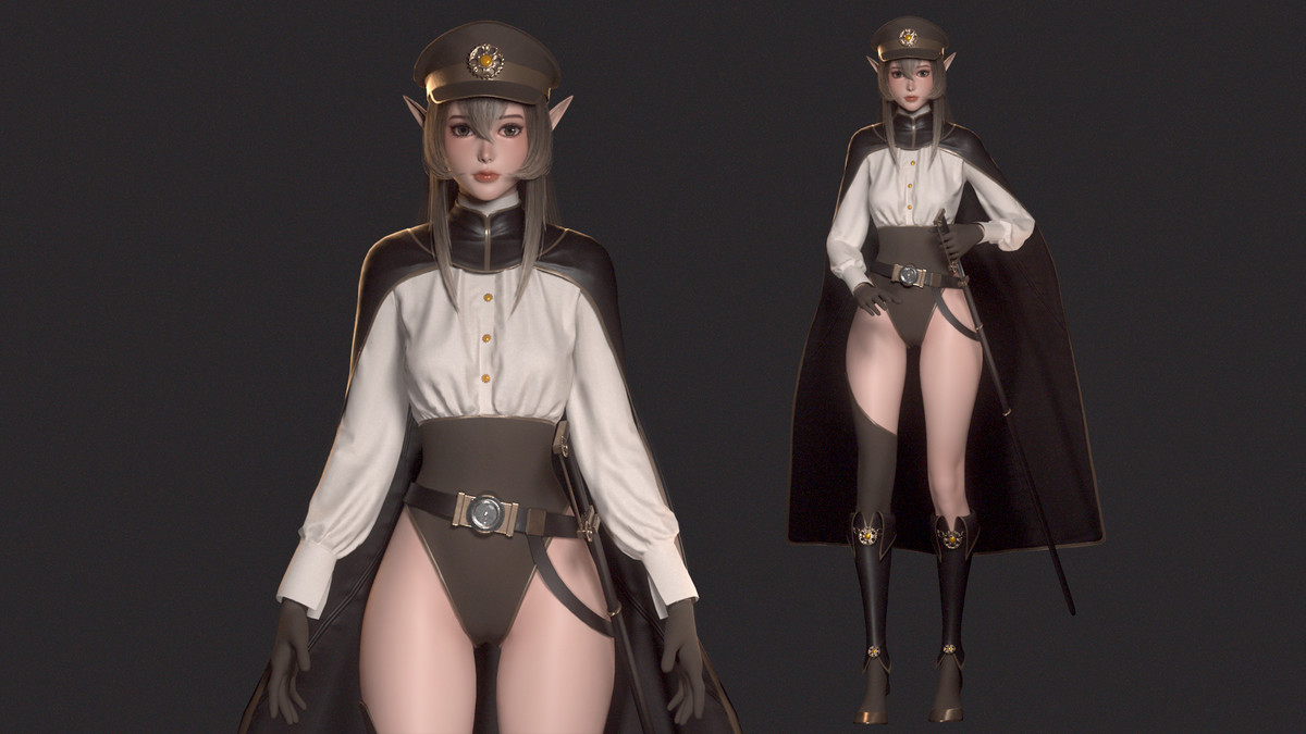 Lyanna - Steampunk Commander Elf Girl