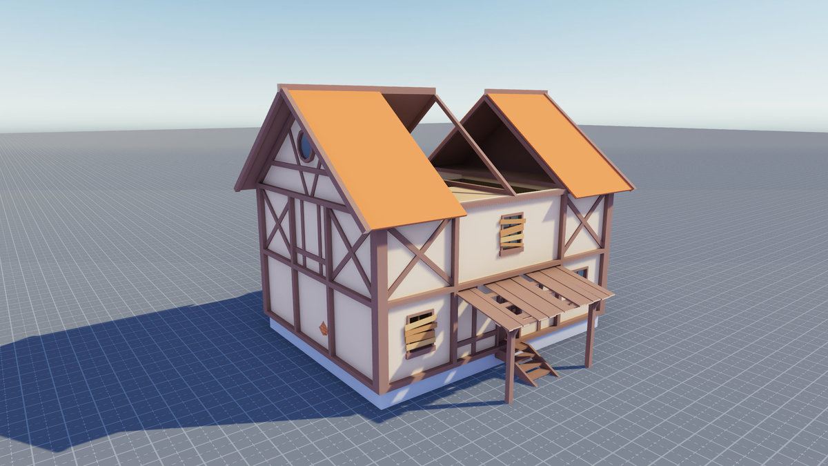 Low Poly Modular Medieval Buildings Pack