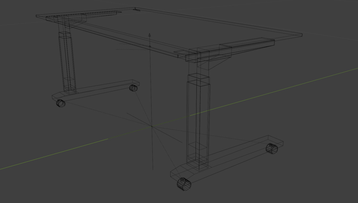 Modern Office Set Low Poly