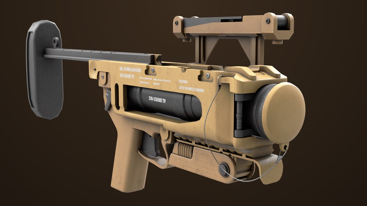 Grenade Launcher 04 Brown URP HDRP Textures